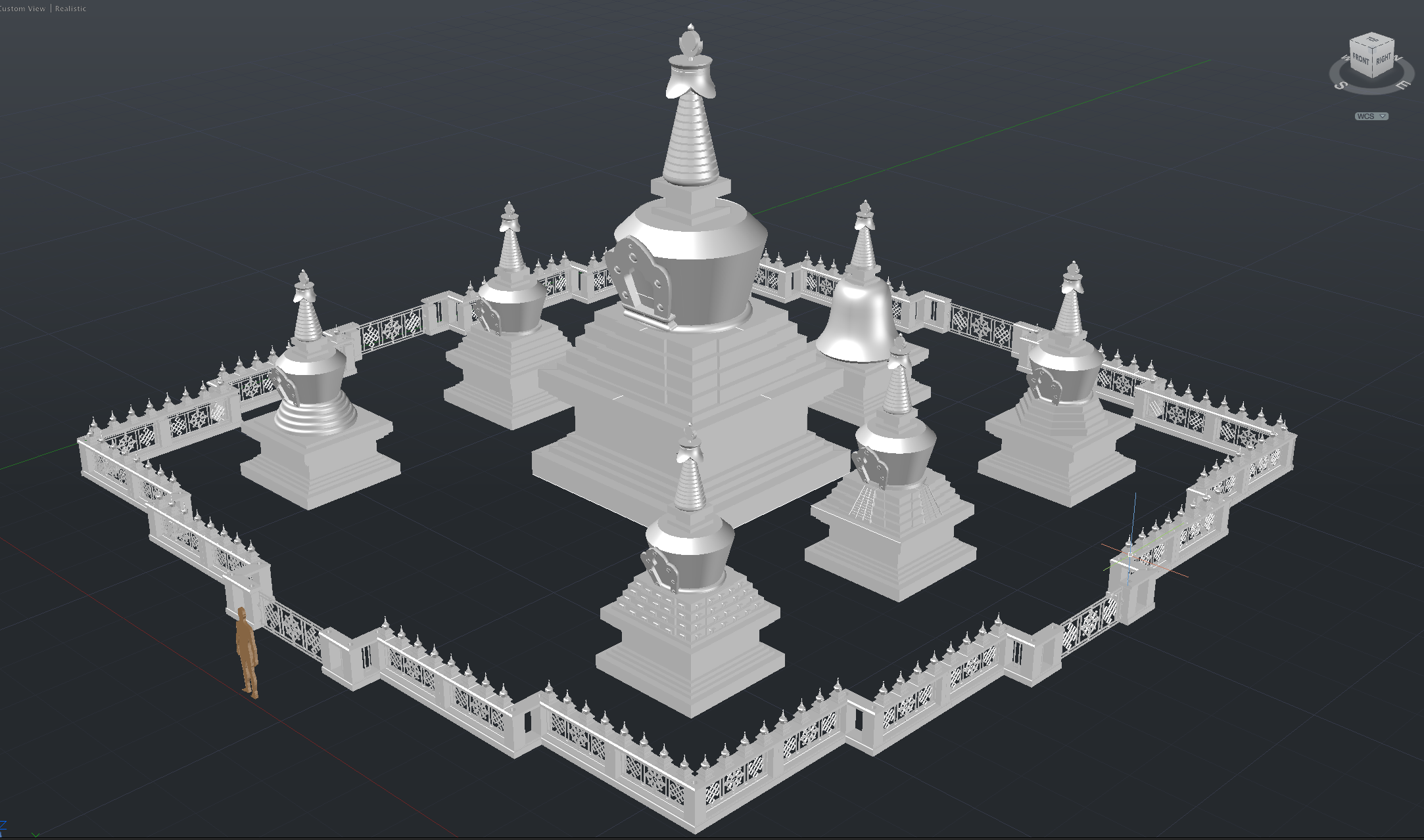 Stupa mandala 3D