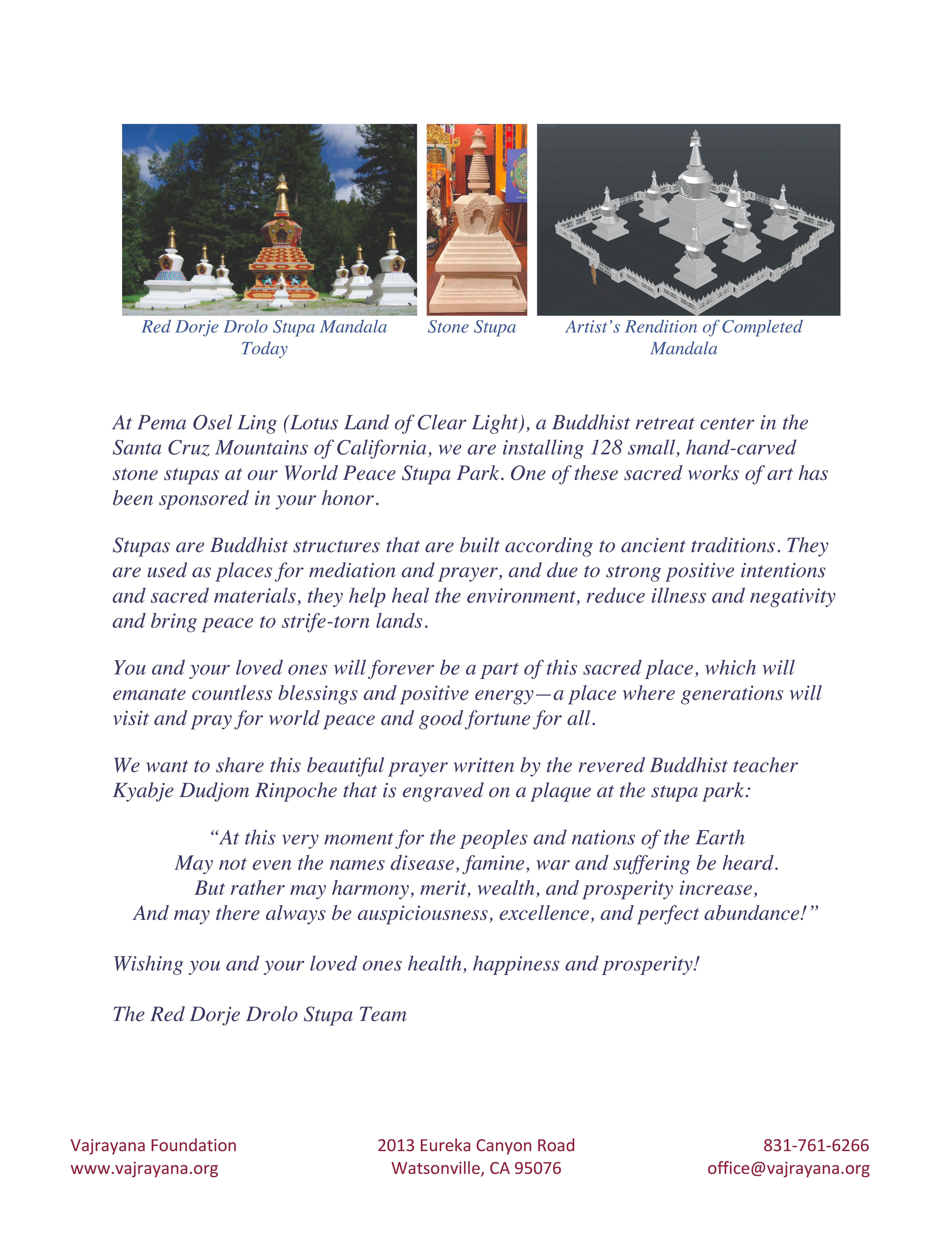 Card for Small Stupas