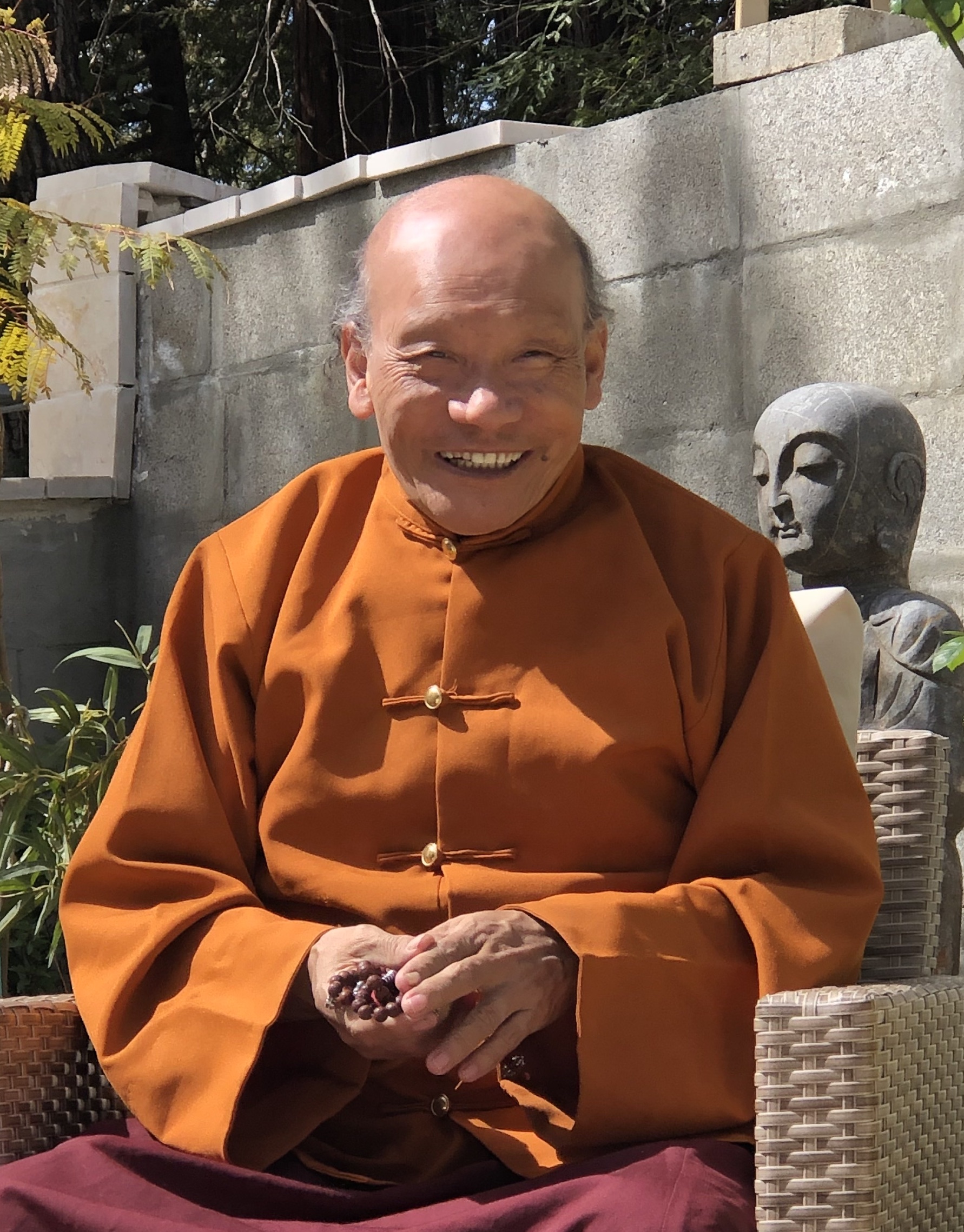 Lama Sonam Rinpoche in garden