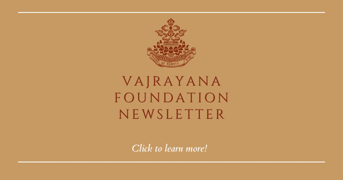Vajrayana Foundation Newsletter Header